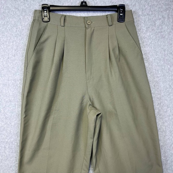 Khaki Pants Women's 34 Straight Leg High Rise Career Casual Stretch 28x29 - Picture 2 of 11